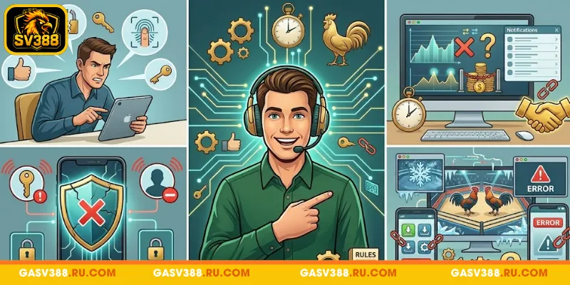 Các trường hợp cần kết nối với bộ phận hỗ trợ SV388