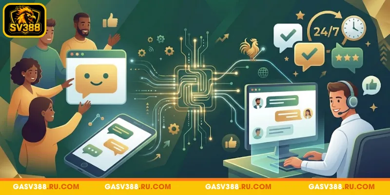 Có thể liên hệ với SV388 qua các kênh nào - Chat trực tuyến 24/7