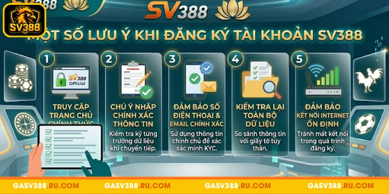 Lưu ý khi đăng ký SV388 bạn cần biết